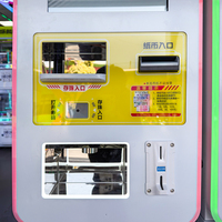 Machine de grue d'arcade à monnayeur avec structure métallique, prise en charge de l'anglais, garantie 1 an, compatibilité 110V/220V