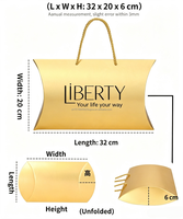 Individuell Bedruckte Logo-Kissenbox Verpackung Kissenbeutel Geschenkbox für Echthaar-Bündel und Perücken