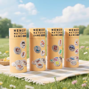 Giáo dục đồ chơi bộ nhớ phù hợp với trò chơi bằng gỗ chip vòng ống giấy bao bì câu đố trò chơi cho trẻ em - Product Image 3