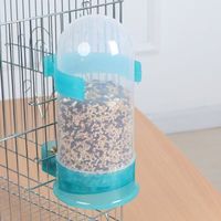 Mangeoire et abreuvoir automatiques écologiques en plastique 2-en-1 pour oiseaux, distributeur de nourriture et d'eau par gravité pour pigeons, mynas, perroquets