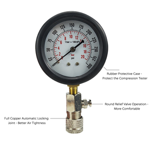 Testeur de compression de moteur à <span class=keywords><strong>essence</strong></span>, testeur de <span class=keywords><strong>pression</strong></span> de cylindre de moteur à <span class=keywords><strong>essence</strong></span> pour voiture, moto, kit de test automobile - Product Image 4