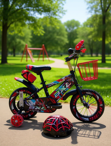 Bicicletta per bambini 14 pollici con telaio in metallo e rotelle per bambini dai 5 ai 7 anni - Product Image 2