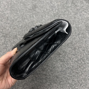 Sacs à bandoulière de luxe en cuir de crocodile véritable pour femmes, sacs à main de luxe pour filles - Product Image 3