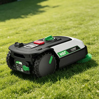 Tondeuse à gazon robotisée électrique avec batterie au lithium 20V, recharge automatique et fil de délimitation pour les petits jardins