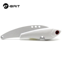 Hohe Quality13-30g18g 25g Big Gram Heavy Metal Blade VIB Angeln Vib Köder Harter Köder mit Feder Blut Slot Haken für das Seefischen