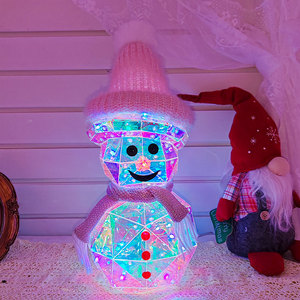 Vente en gros bon marché LED lumineuse décorée <span class=keywords><strong>de</strong></span> veilleuses <span class=keywords><strong>de</strong></span> Noël <span class=keywords><strong>bonhomme</strong></span> <span class=keywords><strong>de</strong></span> <span class=keywords><strong>neige</strong></span> clignotant avec des lumières <span class=keywords><strong>de</strong></span> nez rouges lumières <span class=keywords><strong>de</strong></span> fête du Nouvel An - Product Image 4