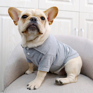 Camisa de manga corta cómoda de algodón gris con estampado bonito para perros pequeños y medianos, para primavera, verano, Halloween, alta calidad - Product Image 5