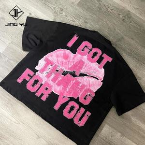 T-shirt surdimensionné épais en coton délavé à l'acide personnalisé à faible MOQ, impression de t-shirts pour hommes, vente en gros de chemises pour hommes - Product Image 2