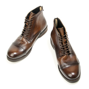 Bottes Martin pour homme en cuir véritable, bout rond, lavées à la main, effet vieilli, modèle 8826-1 marron - Product Image 2