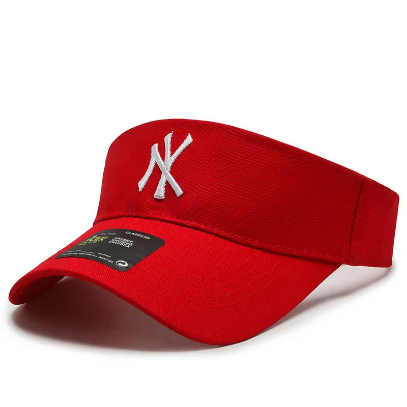 Men Women cotton outdoor Sport Sun protect Adjustable New York visor Cap GOLF hat