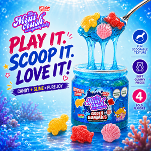 Divertente Slime Liquido Scavabile, Caramelle Gommose in Barattolo, Salsa Acida, Forma di Simpatici Animali Marini, Morbide Caramelle Gommose Assortite al Gusto di Frutta - Product Image 1