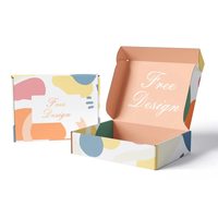 Boîtes d'expédition en carton ondulé biodégradable avec impression de logo de marque personnalisée, couleur pour l'expédition de marchandises, boîtes en papier