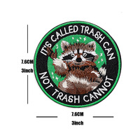 Prêt à expédier : Patch brodé motif Raton laveur pompier, insigne moral pour sacs à dos tactiques, sacs d'assaut, chapeaux