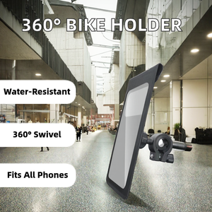 360 °   Support de téléphone universel pour guidon de vélo, étanche, rotatif, écran tactile, rétroviseur de vélo/moto, support de téléphone à insérer - Product Image 2