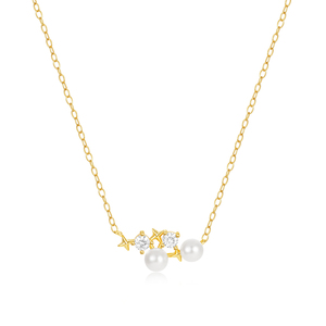 Collar con Colgante de Estrella de Plata de Ley 925 Chapado en Oro de 18K CANNER Gold Star para Mujer - Product Image 3