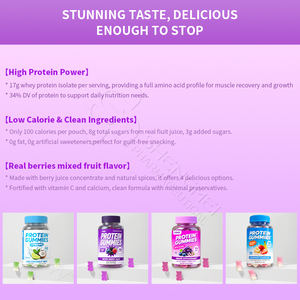 Gomas de proteína personalizadas profesionales Energy Boost Gummy Biotin Suplementos de colágeno Caramelo de crecimiento muscular - Product Image 5