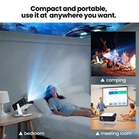 Vidéoprojecteur Portable 2026 à Mise au Point Automatique, 2+16 Go, Android 14, Courte Portée, S11 Full HD 1080P 4K, 500 ANSI Lumens, Cinéma Maison, WiFi 6
