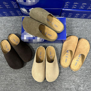 <span class=keywords><strong>Sandali</strong></span> piatti da donna <span class=keywords><strong>per</strong></span> esterni in vera pelle scamosciata con plantare in sughero, punta chiusa, di tendenza, casual e comodi <span class=keywords><strong>per</strong></span> <span class=keywords><strong>camminare</strong></span> - Product Image 5