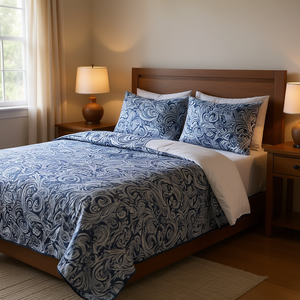 KD|O'AN Comforter <b>Set</b> Pure Cotton 12 Piece King Size Jacquard Pattern Home <b>Bedding</b> - Product Image 2