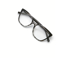 Lunettes de lecture unisexes œil de chat, monture à motif marbré, verres PC à bord complet, anti-lumière bleue, légères et durables