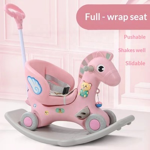 Caballito Balancín de Plástico Tres en Uno, <span class=keywords><strong>Juguete</strong></span> Anticaída para Bebés y Niños Pequeños, Regalo de Cumpleaños - Product Image 3