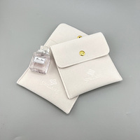 Pochette en velours épais sur mesure avec bouton-pression pour bagues et boucles d'oreilles, sac cadeau de luxe en velours, échantillon gratuit