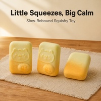 Bloc de mousse à rebond lent en forme de chat, jouet anti-stress souple pour le bureau, compagnon de bureau pour les journées chargées, jouet sensoriel relaxant