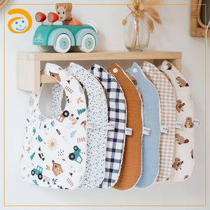 Nouveauté : Bavoirs Bébé en Gaze de Coton Douce à <span class=keywords><strong>6</strong></span> Couches, Très Absorbants, Serviette Anti-Bave pour Nouveau-né, Bavoir d'Alimentation pour Nourrisson, Motif Dessin Animé Adorable - Product Image 2