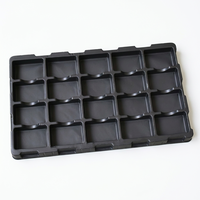 Plateau de transport en plastique à grille carrée pour composants d'usine, service OEM personnalisé
