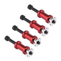 Kit de fixation moteur pour avion RC : entretoises rouges anodisées 22 mm M5 avec écrous aveugles