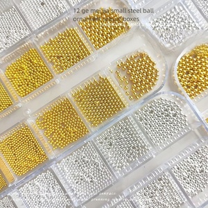 Perles en acier de petite taille très vendues pour la décoration des ongles, bijoux polyvalents pour le nail art DIY - Product Image 6