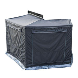 Tenda da Tetto per Auto a 270 Gradi, Impermeabile in Oxford, Telaio in Alluminio, Apertura Rapida Automatica, Tipo con Supporto Dritto per Tutte le Stagioni - Product Image 1