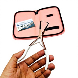 Stainless Steel Needle <b>Nose</b> Pliers Beads Remover Hair Extension Micro-Link Customised Colour Custom Brand Name Available Model - Product Image 1