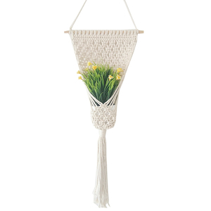 <span class=keywords><strong>Corda</strong></span> di cotone Indoor Outdoor Appeso Macrame Holder Pianta Vasi di Fiori Del Basamento per le Decorazioni - Product Image 3