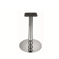 Pieds de table en acier inoxydable modernes à hauteur réglable avec plateau en verre, solides, installation facile, design unique en métal pour bars, hôpitaux et hôtels