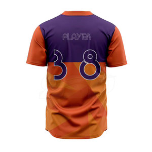 Camiseta de béisbol con impresión por sublimación personalizada, ropa deportiva en diferentes tamaños, uniforme inspirado en el último estilo - Product Image 5