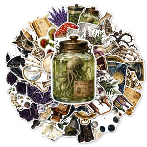 50 Pegatinas de Graffiti Gótico <span class=keywords><strong>Medieval</strong></span> para Decoración de Libros y Teléfonos, Pegatinas de <span class=keywords><strong>Brujería</strong></span> - Product Image 2