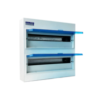 Boîtier de distribution métallique double rangée PZ30 40 voies, montage en surface, coffret de commande électrique en plastique PC, IP30 220-240V