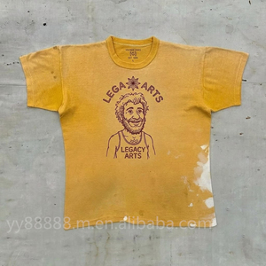 <span class=keywords><strong>T</strong></span>-<span class=keywords><strong>shirt</strong></span> vintage teint en pièce OEM 210 g/m² en coton délavé à l'acide, coupe classique, <span class=keywords><strong>impression</strong></span> sérigraphique plastisol, personnalisable - Product Image 1