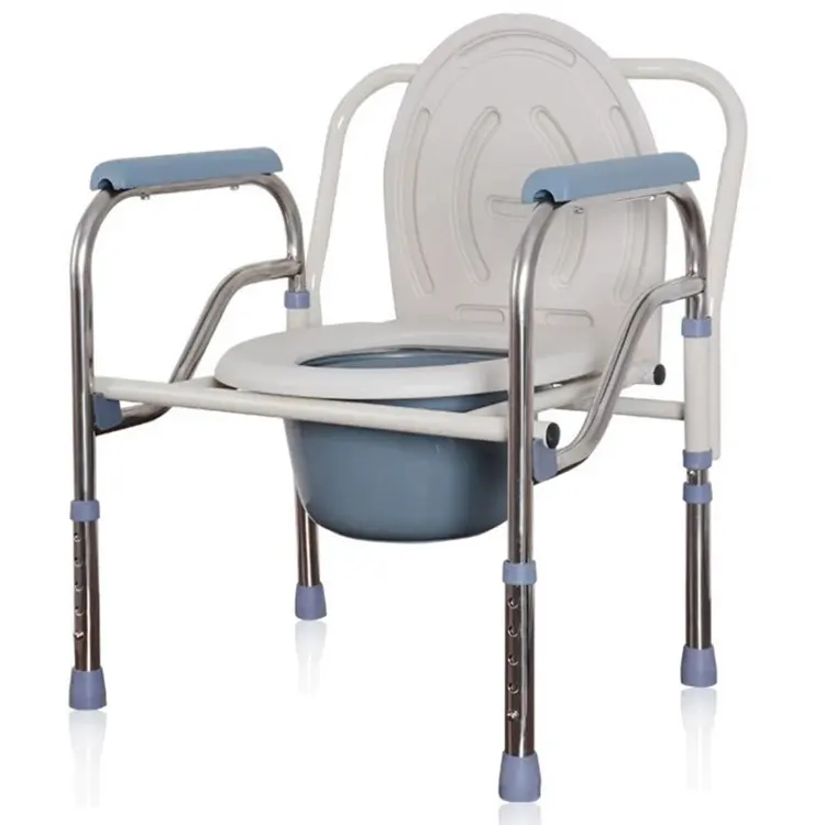 Cômoda dobrável leve para banheiros, cadeira de aço portátil para idosos com deficiência