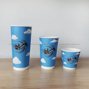 Best price highly popular economical 18g PE coated leakage proof professional custom beverage container double wall paper cups