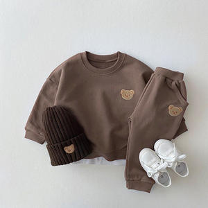 Conjunto de Ropa para Bebé de 2 Piezas con Estampado de Oso, Nuevo y a la Moda, de Algodón para Niñas y Niños - Product Image 4