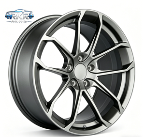 Roues en acier inoxydable RKR 5x114.3, finition Gun Metal, design croisé, légères, pour véhicules de course et utilitaires, conduite stable, ensemble complet - Product Image 3