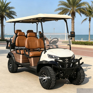 Voiturette de golf électrique tout-terrain robuste à 6 places avec auvent pour le transport des visiteurs dans les zones panoramiques des clubs - Product Image 1