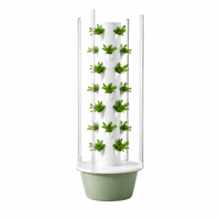 Tour hydroponique complète à LED pour culture verticale à 7 niveaux avec système de pompe submersible et kit de minuterie