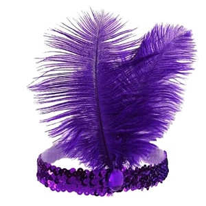 Serre-tête à plumes des années 20 pour femme, accessoire de costume style Charleston, idéal pour les soirées à thème <span class=keywords><strong>Gatsby</strong></span> - Vente en gros - Product Image 5