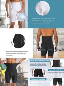 Pantaloncini Modellanti da <span class=keywords><strong>Uomo</strong></span> a Vita Alta, Traspiranti, Eco-Friendly, in Maglia Senza Cuciture, con Controllo Pancia, Effetto Solleva Glutei e Anti-Sfregamento per le Cosce - Product Image 2