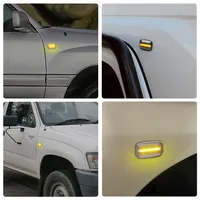 Feux latéraux LED pour Toyota Land Cruiser Prado 70/80/90/100 Series FJ Cruiser Hilux, clignotants dynamiques ambre pour garde-boue