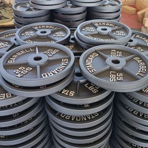 Grosir piring angkat besi kebugaran piring besi <span class=keywords><strong>Gym</strong></span> angkat besi cor piring berat - Product Image 4