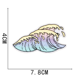 Surfer Girl bordado hierro en parches ropa parche decorativo apliques mar ola cangrejo dibujos animados planchado Shell - Product Image 3